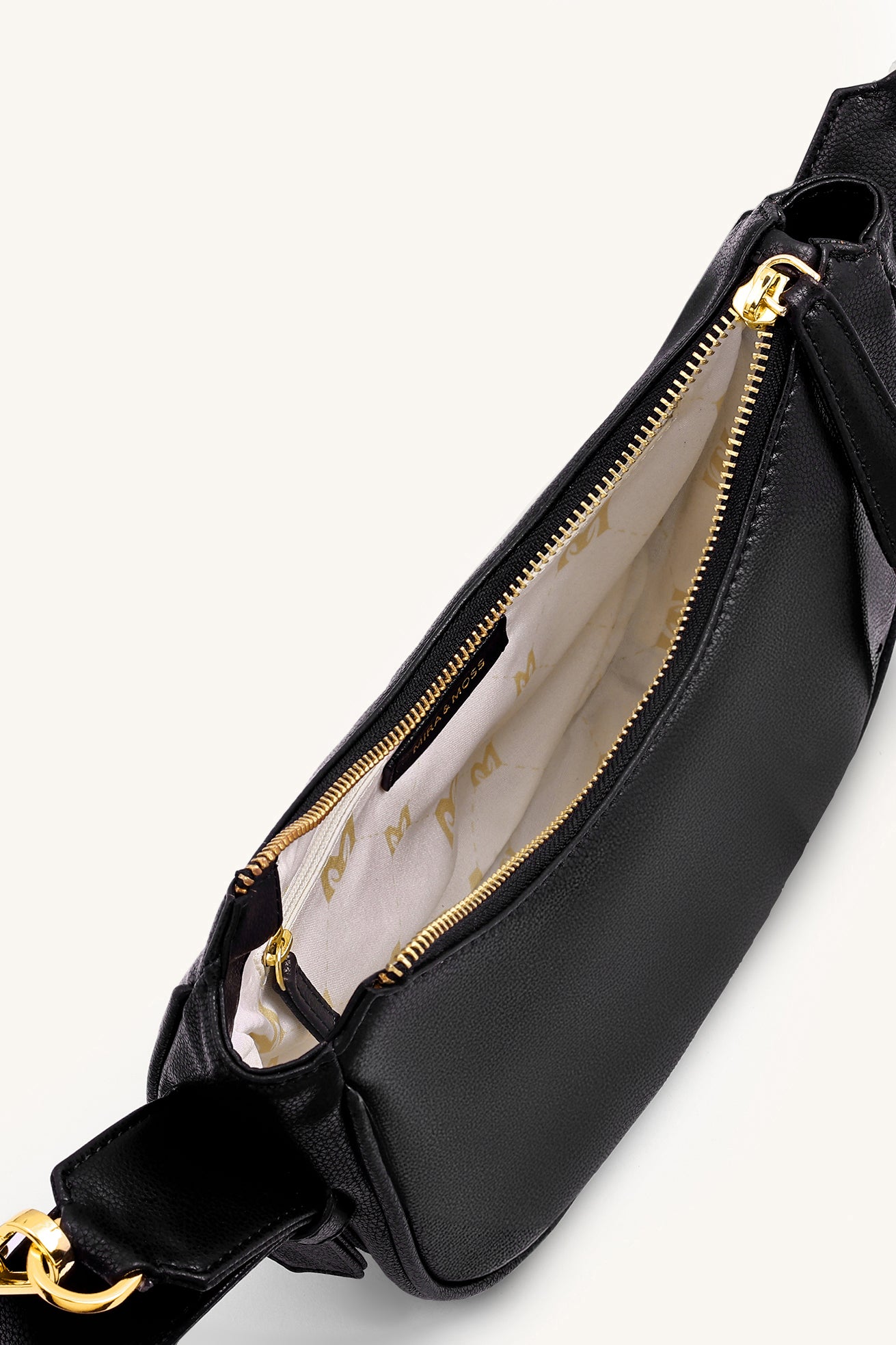 Sabine Crescent Crossbody Bag - Black