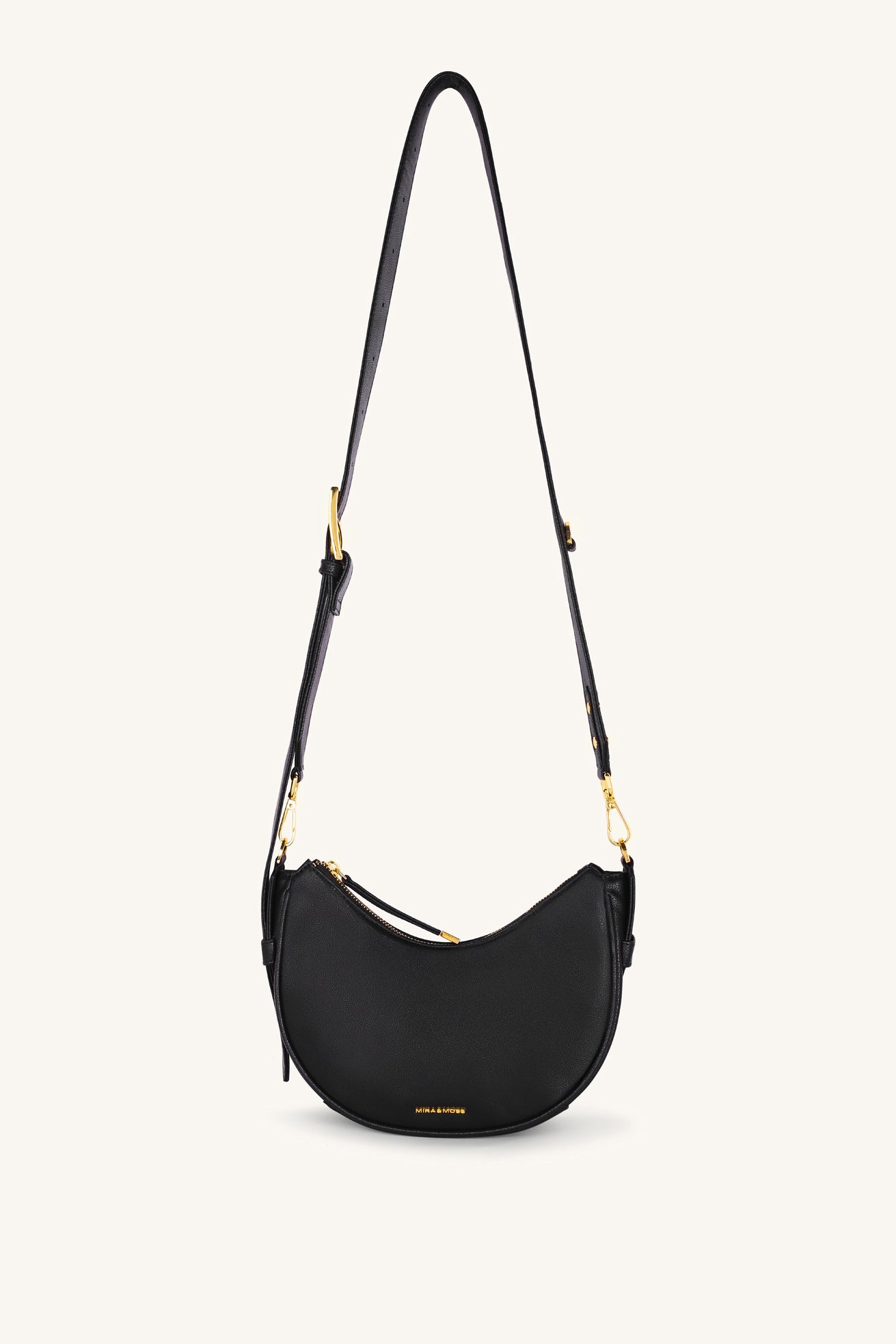 Sabine Crescent Crossbody Bag - Black