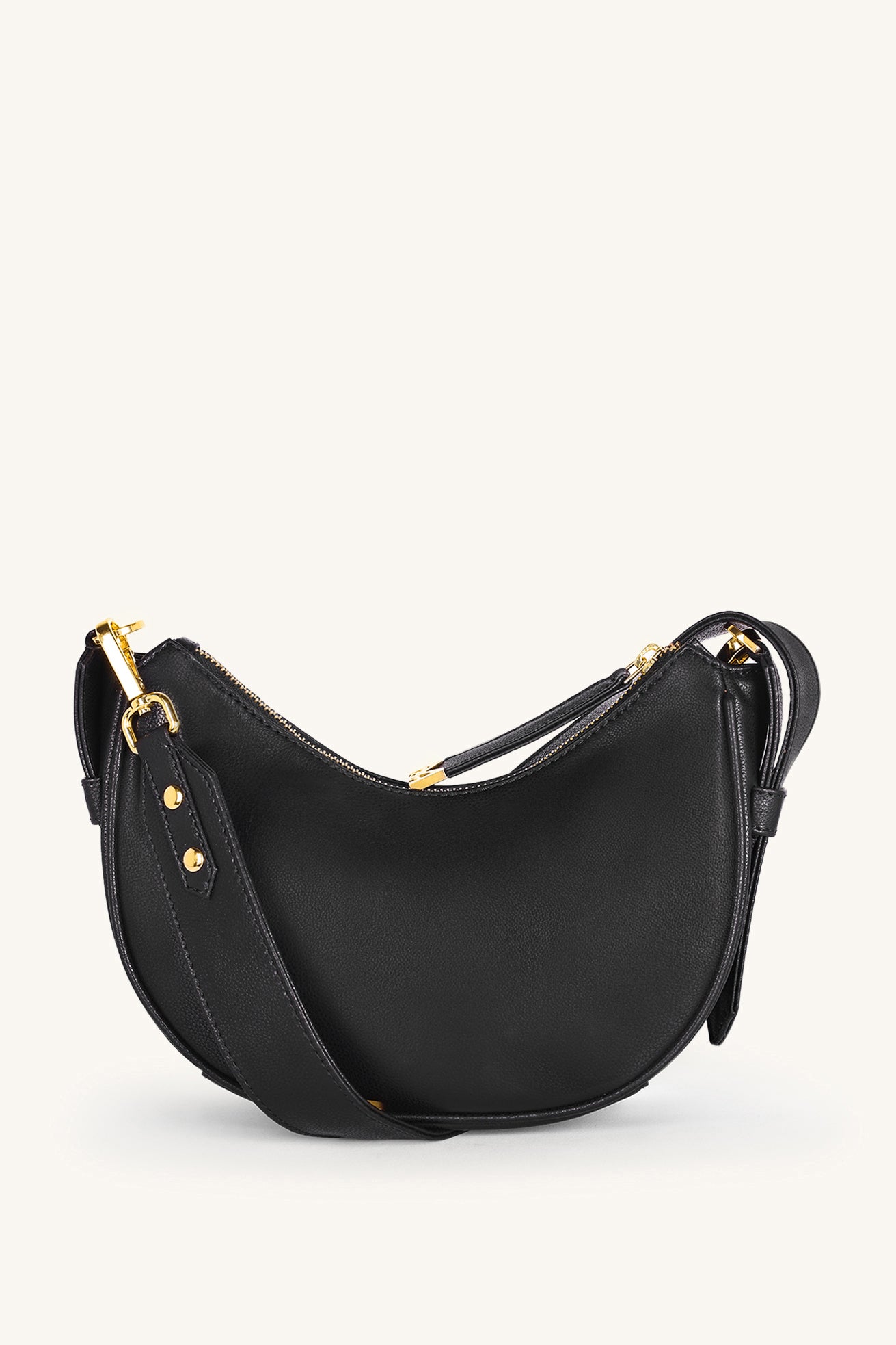 Sabine Crescent Crossbody Bag - Black