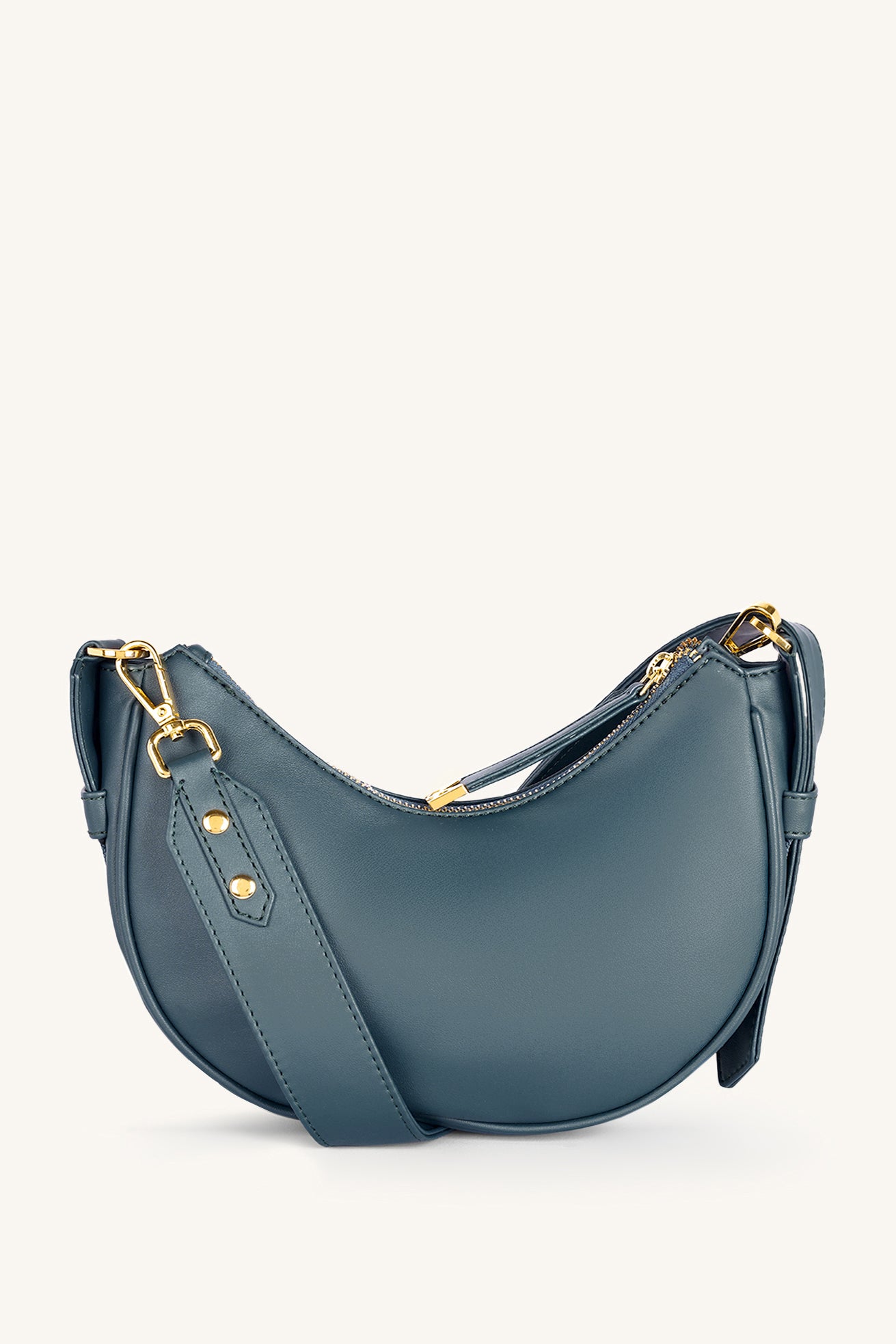 Sabine Crescent Crossbody Bag - Pine Teal