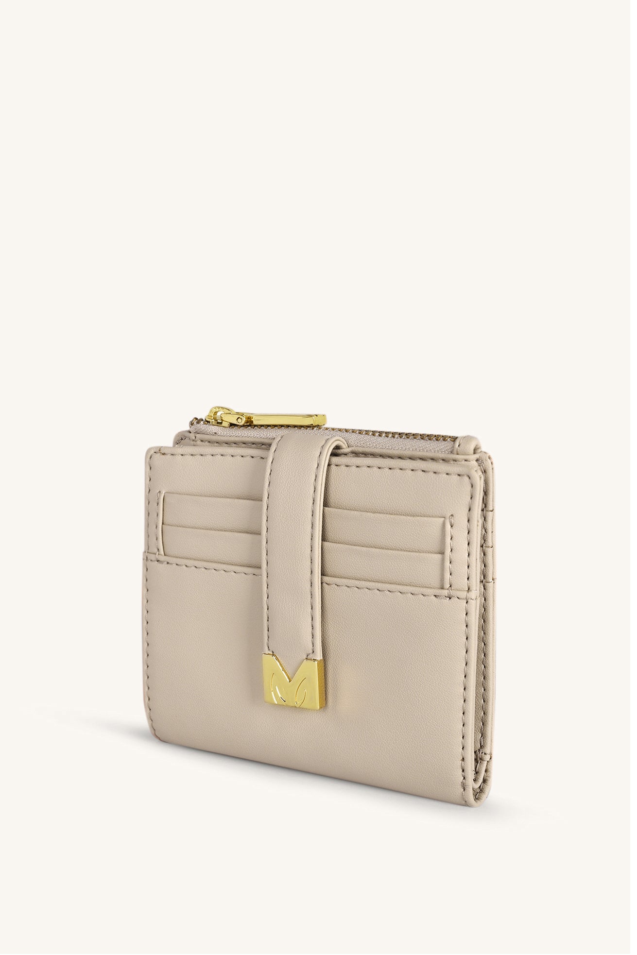 Regina Compact Wallet - Light Taupe