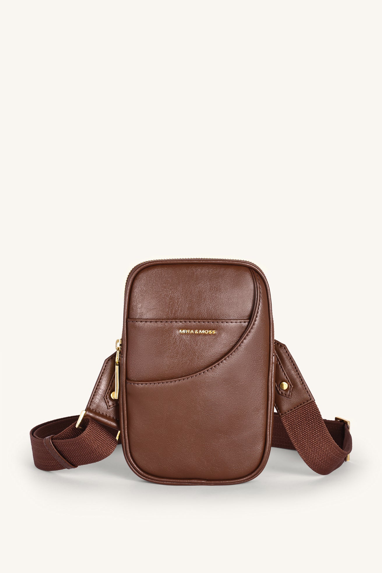 Iris Mini-Crossbody Bag - Shiny Chocolate Brown