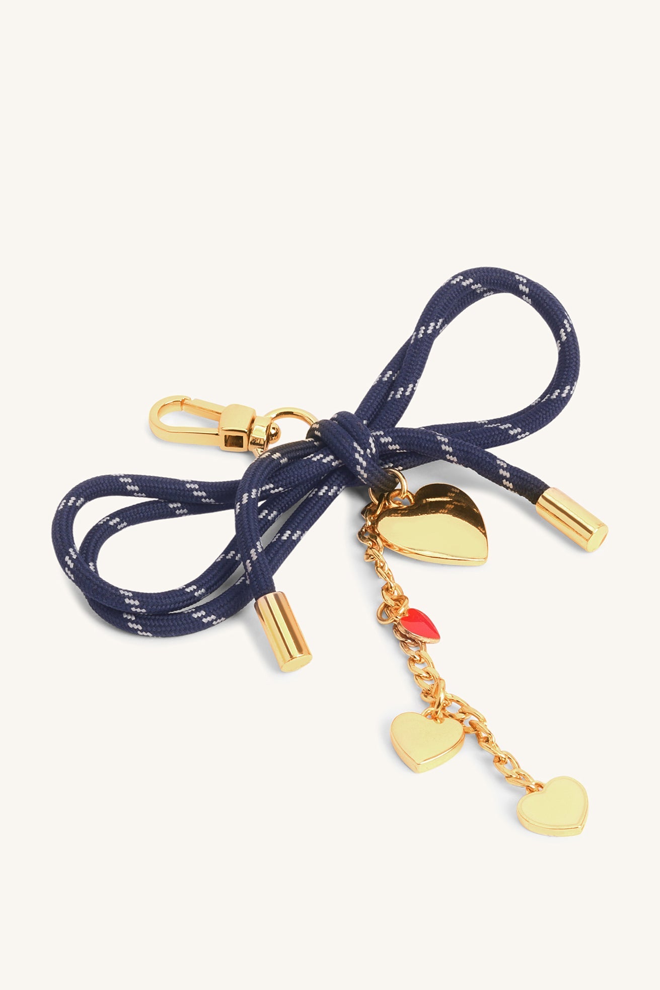 Cupid Bow Bag Charm - Navy