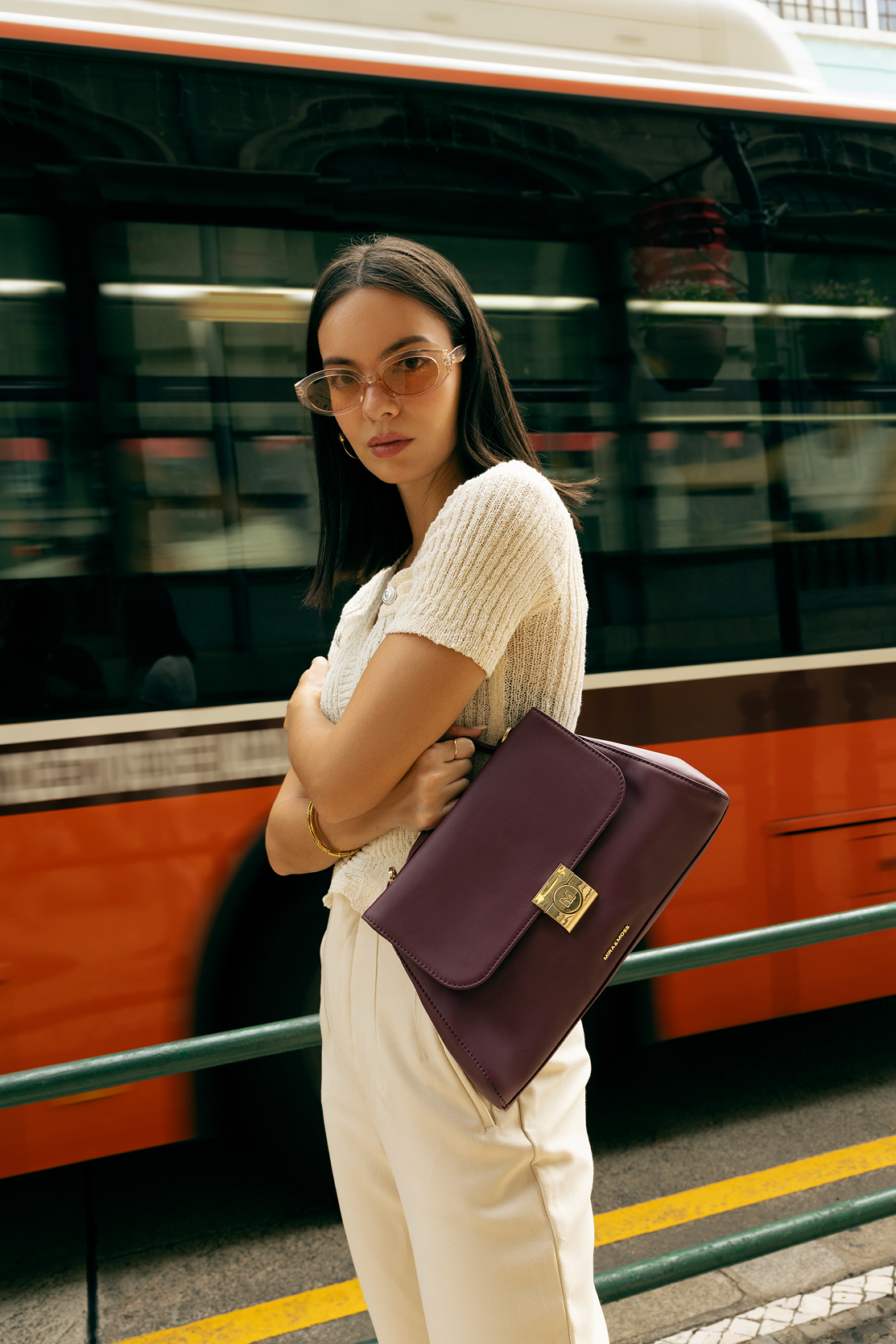 Beverly Crossbody Bag - Plum