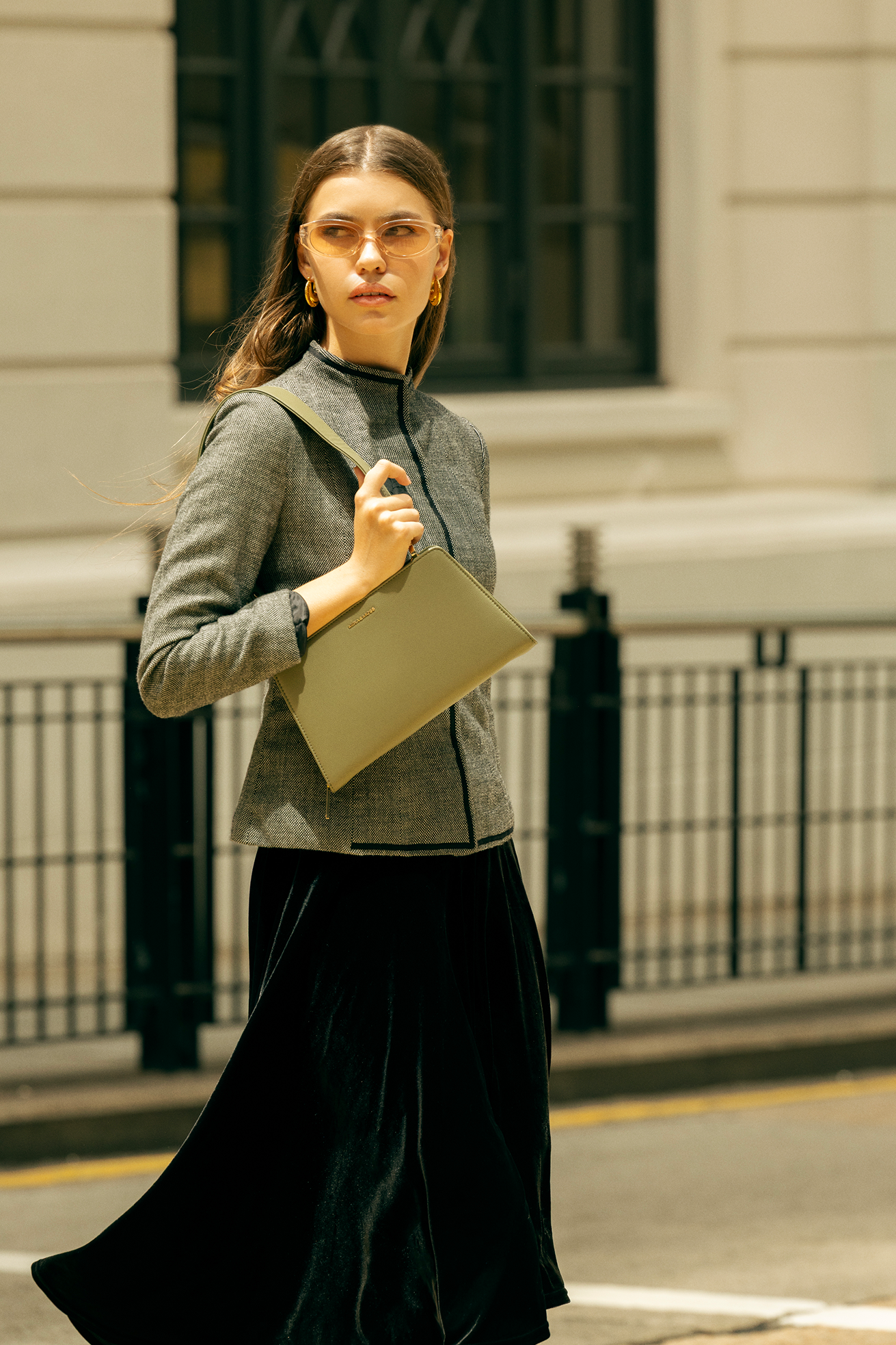 Solenne Shoulder Bag - Burnt Olive