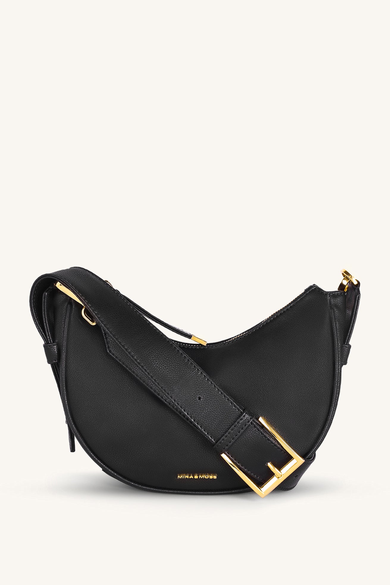 Sabine Crescent Crossbody Bag - Black