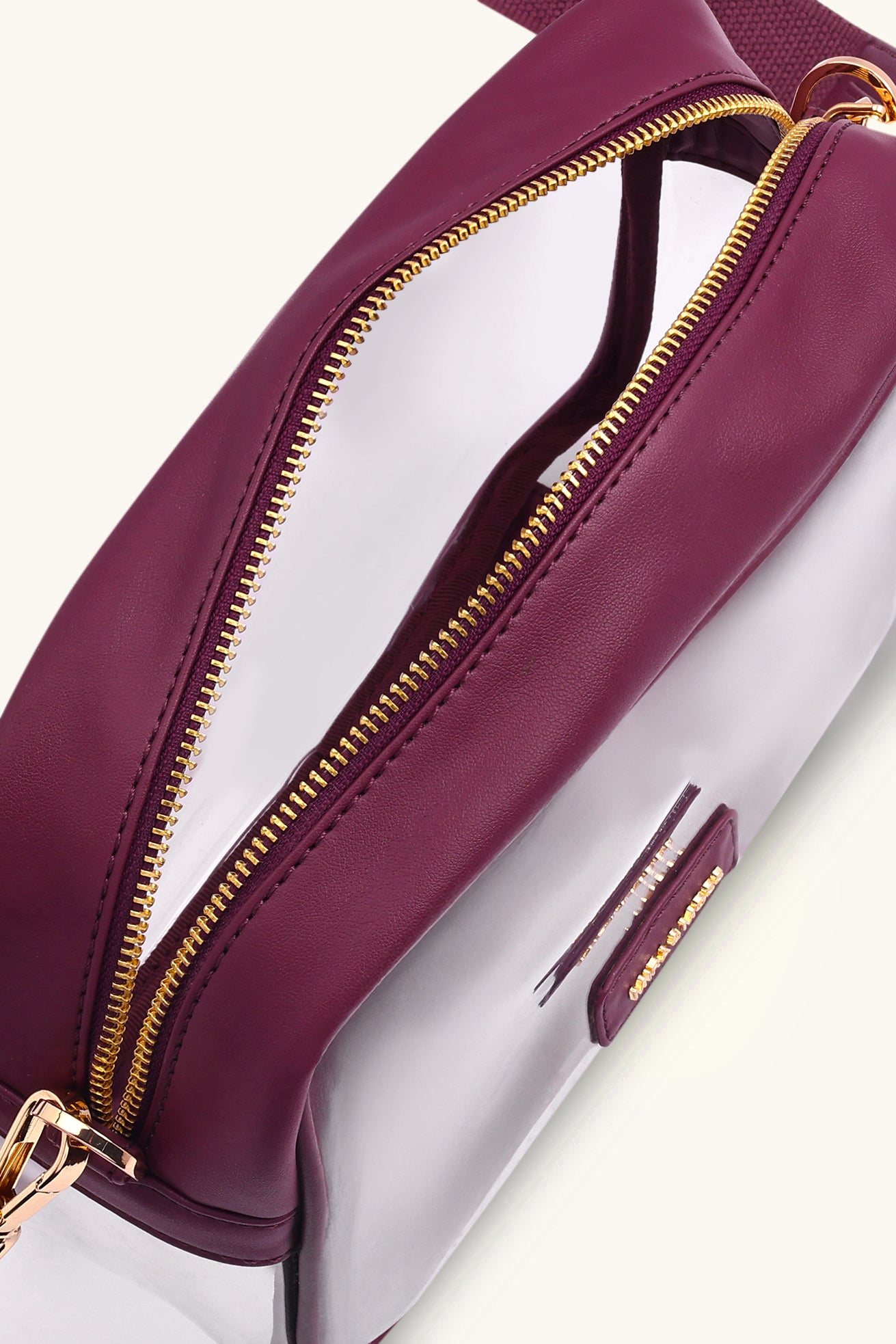 Cleo Clear Bag - Plum