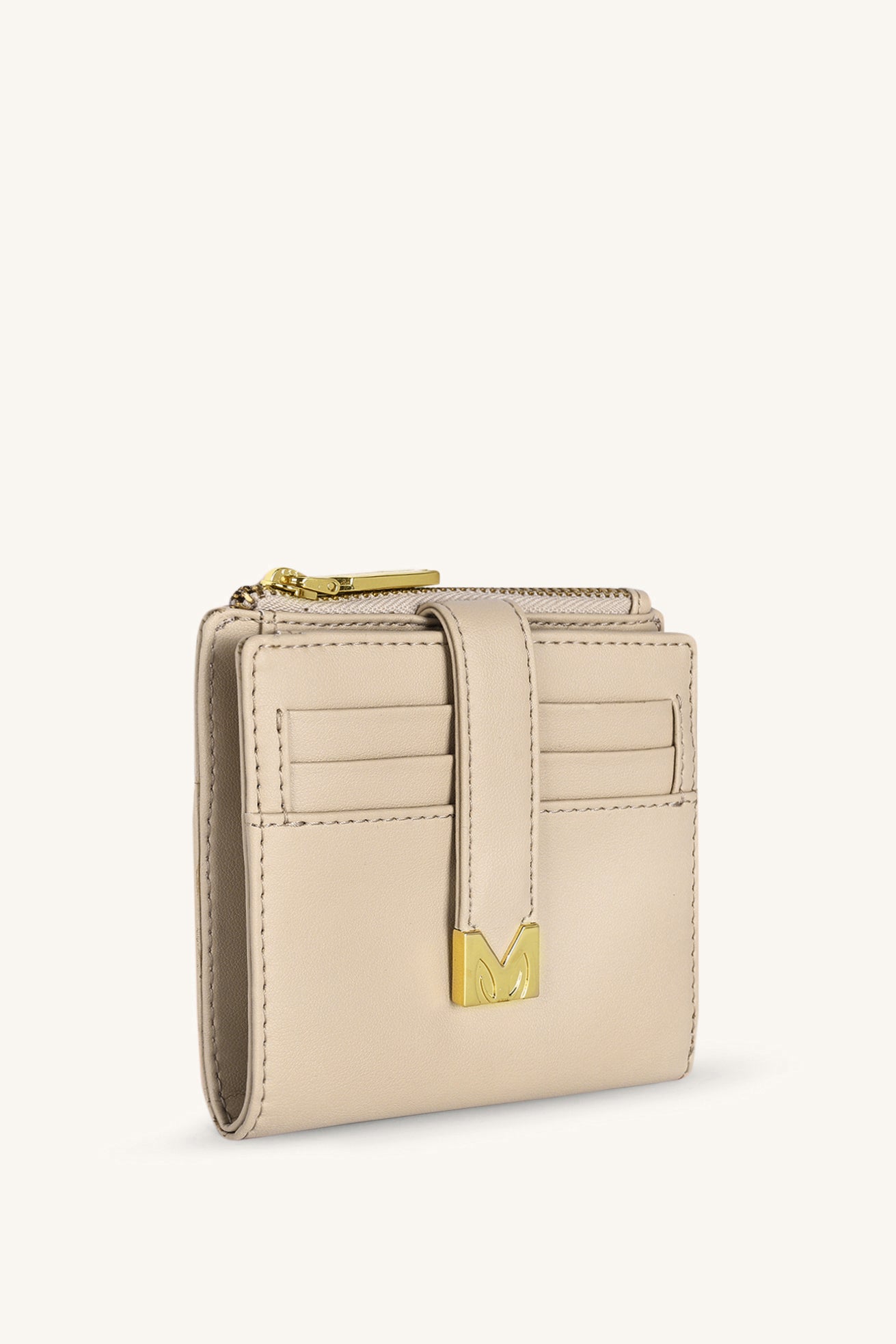 Regina Compact Wallet - Light Taupe
