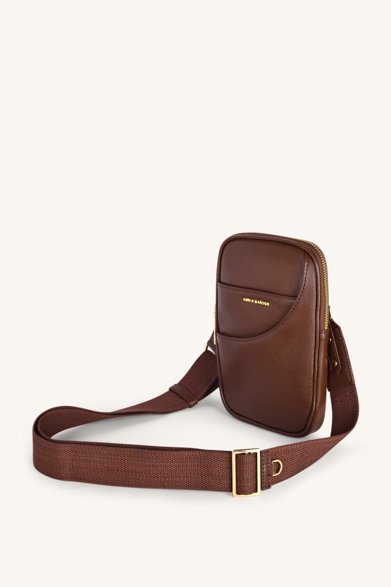 Iris Mini-Crossbody Bag - Shiny Chocolate Brown