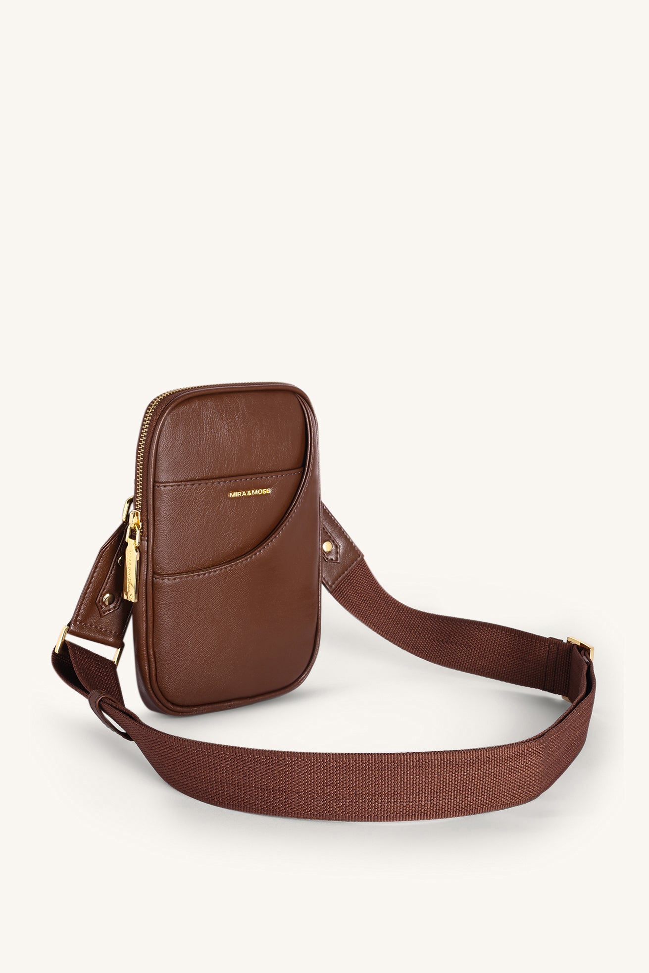 Iris Mini-Crossbody Bag - Shiny Chocolate Brown