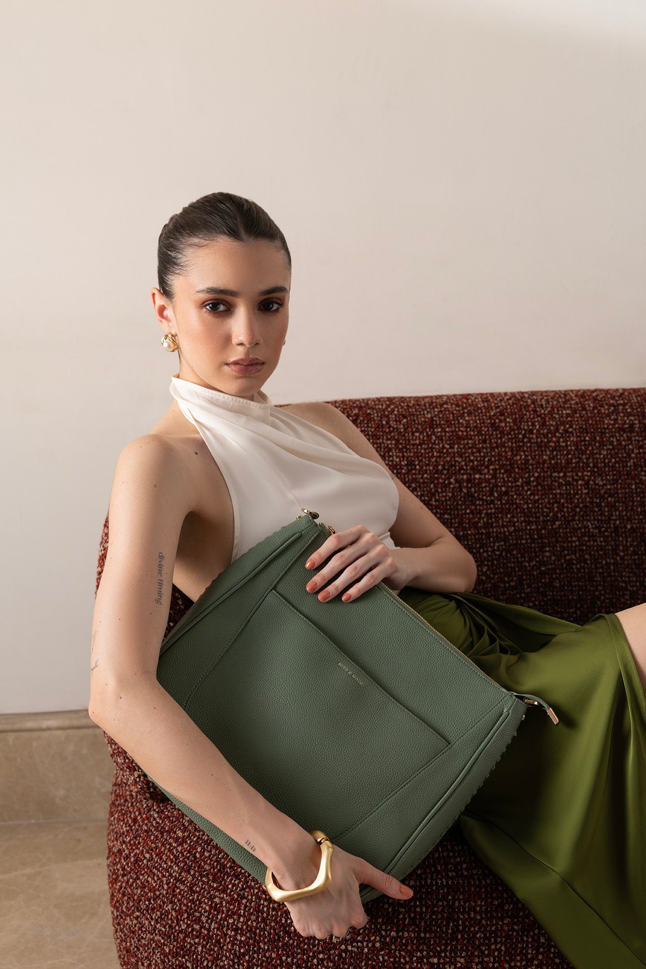 Talia Shoulder Bag - Sage