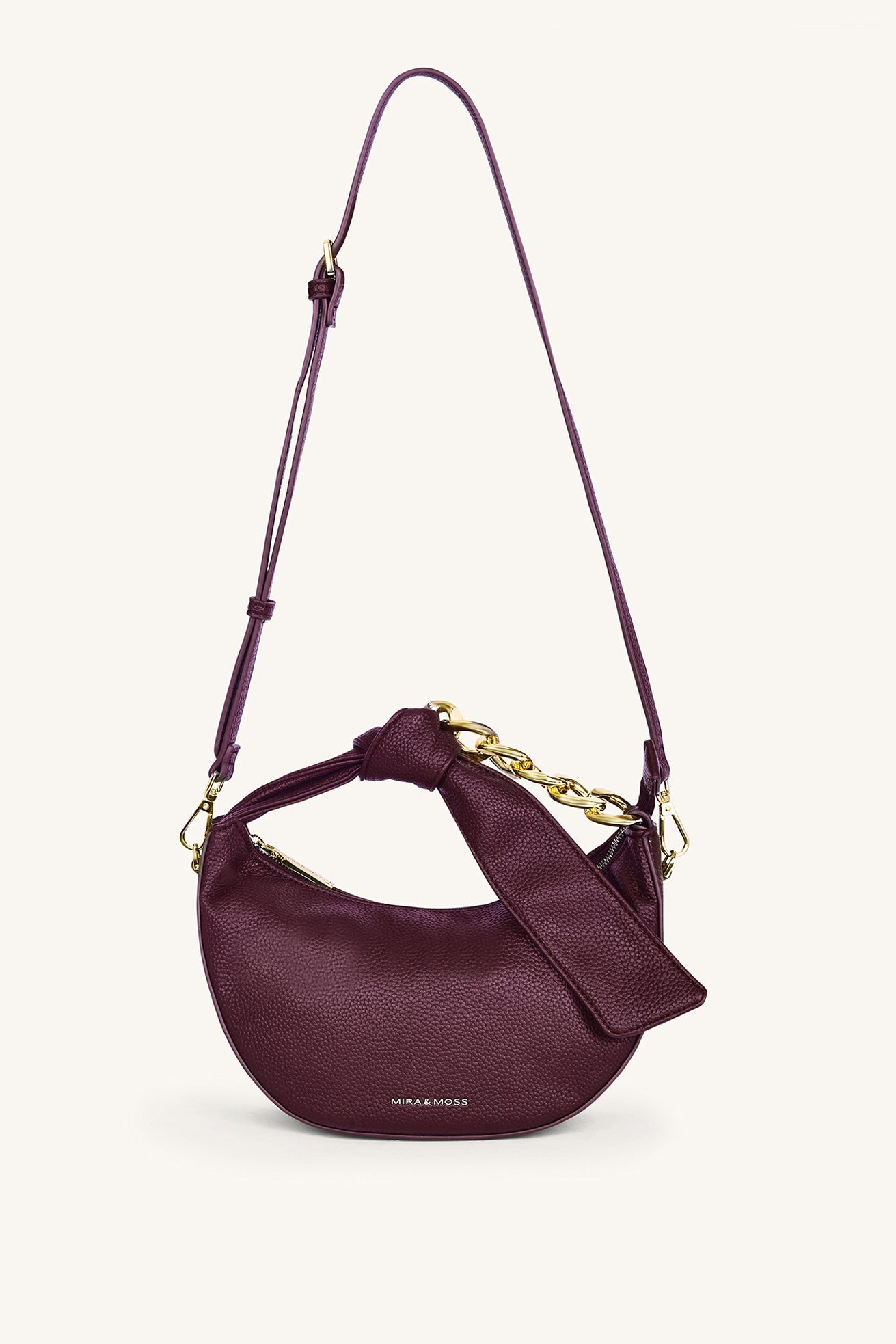 Valentina Chain Shoulder Bag - Garnet