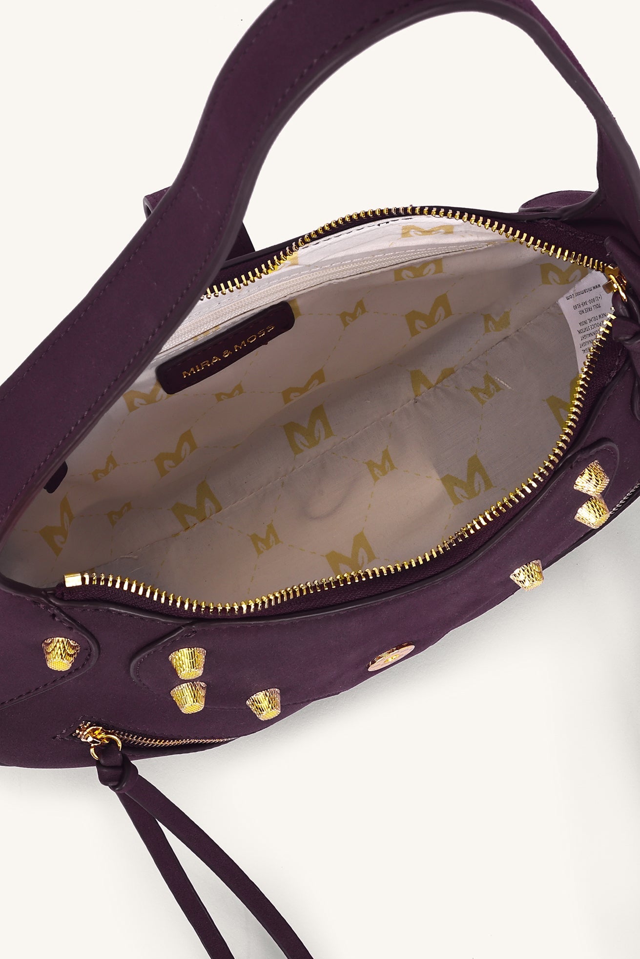 Ravenne Studded Shoulder Bag - Garnet