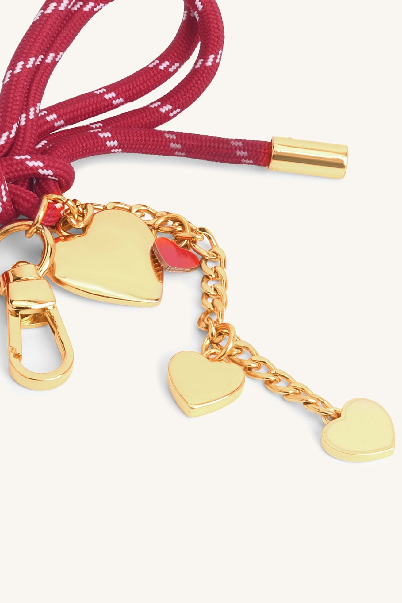 Cupid Bow Bag Charm - Red