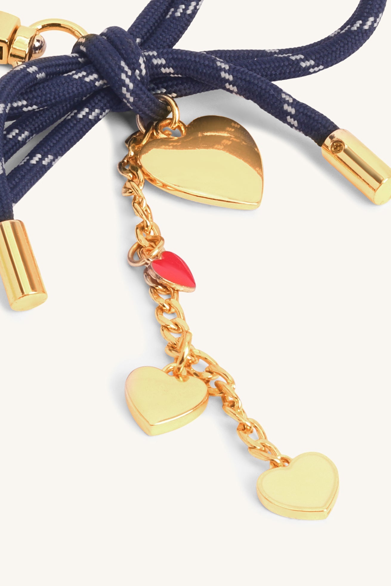Cupid Bow Bag Charm - Navy
