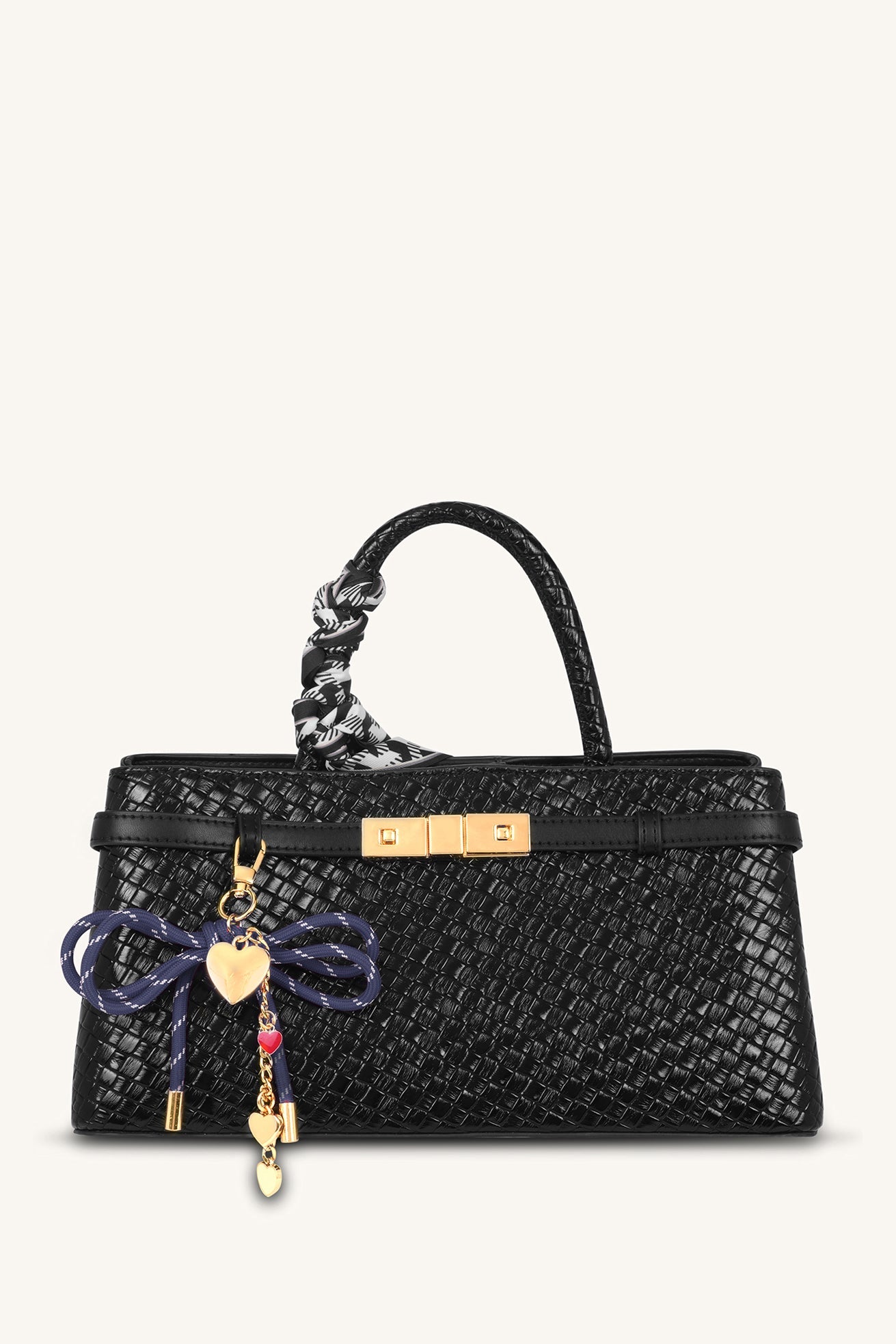 Cupid Bow Bag Charm - Navy