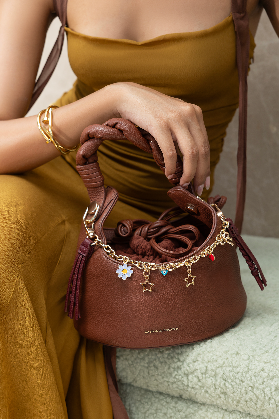Mocha Knot Bucket Bag - Cocoa Umber